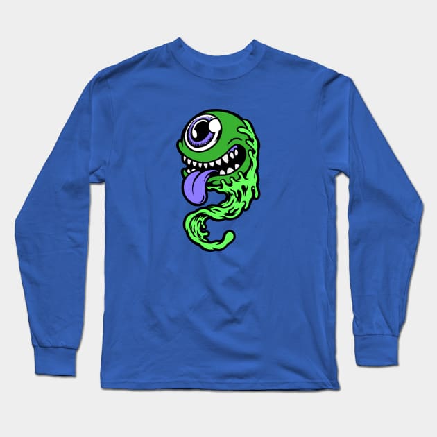 Cartoon One-Eyed Monster Long Sleeve T-Shirt by SLAG_Creative